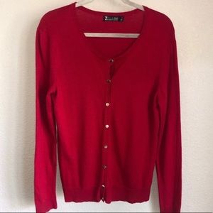 NY&Co Red Cardigan XL